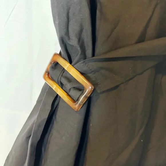 Zara NWT Chic Black Midi Dress with Belt Detail - Picture 10 of 13